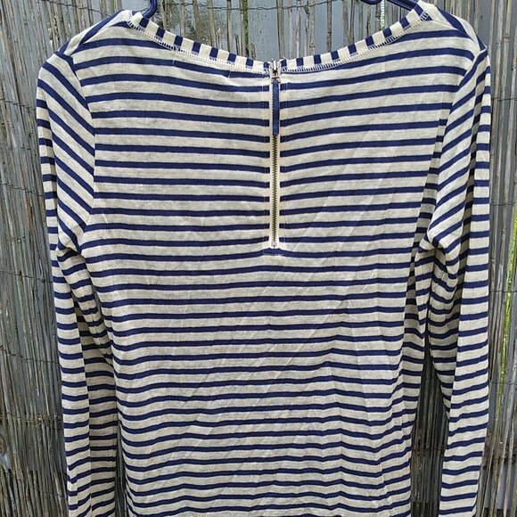 Collection by Jackpot Striped Long Sleeve Top Lightweight Navy/Off Wh. - XS - Picture 7 of 12